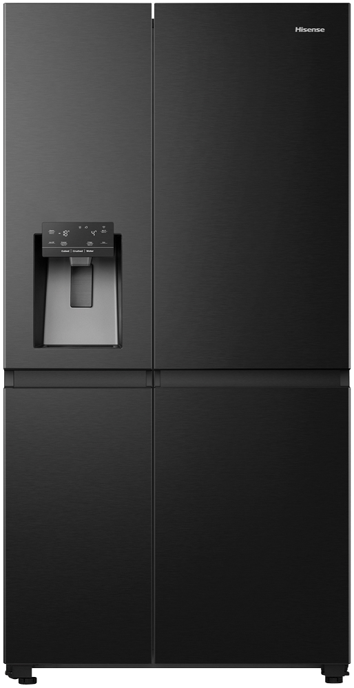 632L Side By Side Fridge - Black Stainless Steel - HRSBS632BW