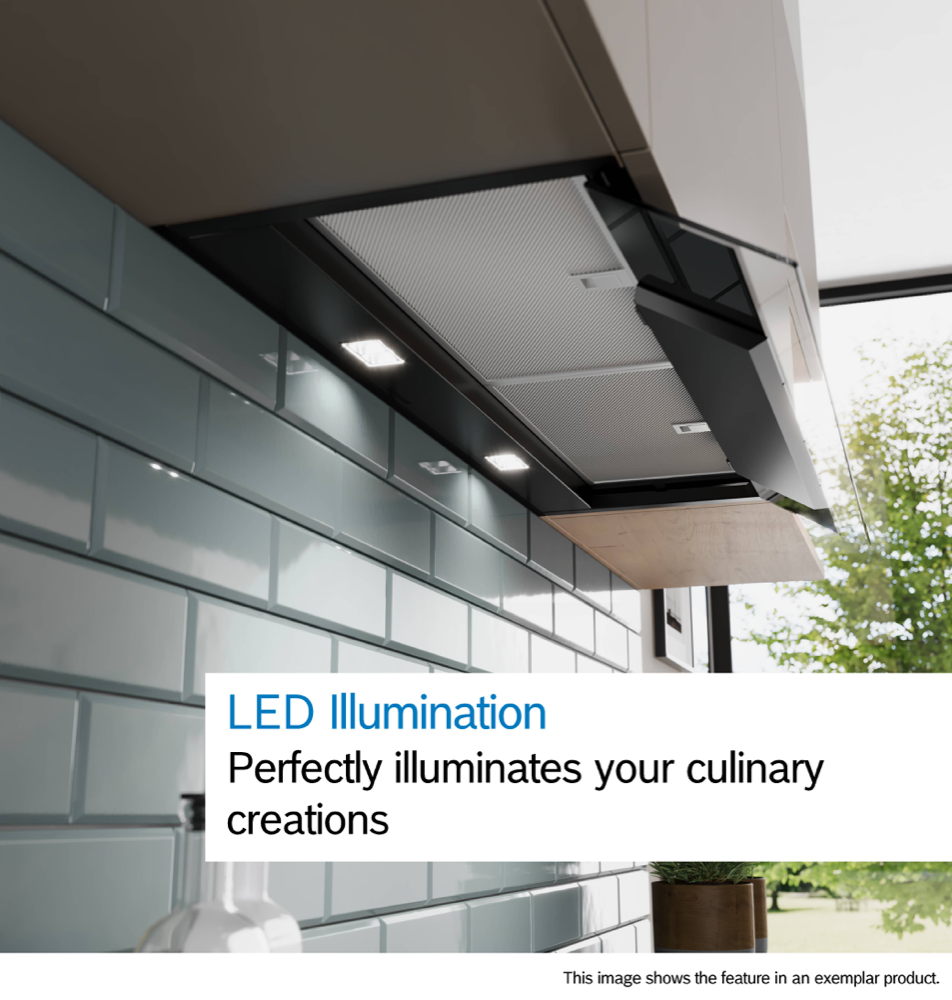 90cm Integrated Rangehood - Matte Black